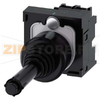 Координатный соединитель, 22 мм, кругл., пластмасса, цвет: черный, 2 положения переключателя, по вертикали: нажатием на кнопку, с механической блокировкой в положении O, с держателем, 1 НО, 1 НО, винтовой зажим Siemens 3SU1100-7BD10-1NA0