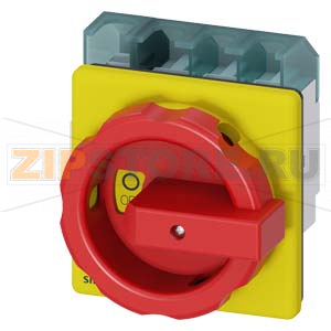 ГЛАВНЫЙ/АВАРИЙНЫЙ ВЫКЛЮЧАТЕЛЬ 4-ПОЛЮСА IU=63, P/AC-23A W. 400V=22KW FRONT MOUNTING FOUR-HOLE MOUNTING ROT. MECHANISM RED/YELLOW Siemens 3LD2504-1TL53 
