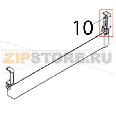 Curtain bracket (right) Scotsman B 7040 Curtain bracket (right) Scotsman B 7040Запчасть на деталировке под номером: 10