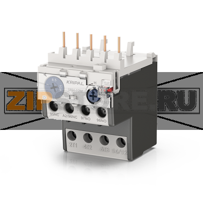 Реле тепловой перегрузки 4-6 A, 1NO+1NC, CLASS 10A, прямой монтаж Kripal UKH-12M-6 