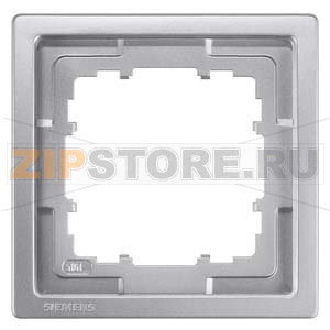 DELTA STYLE РАМКА 1-МЕСТН. ПЛАТИНОВЫЙ МЕТАЛЛИК Siemens 5TG1321-1 