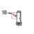 Pin, vertical center shaft KitchenAid 5K5SS