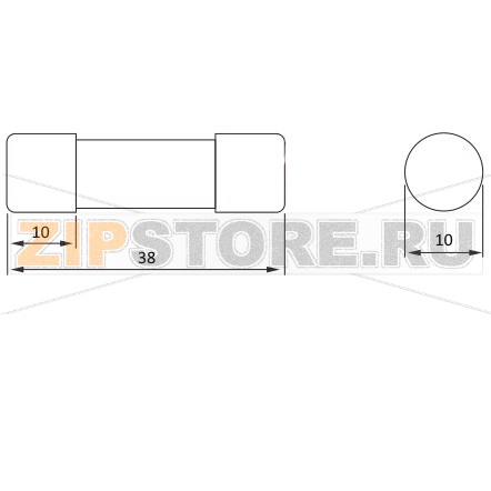 Предохранитель цилиндрический 2 А, 690 В/АС, 10x38 мм Sinvel SVF-C10690-2-aR 