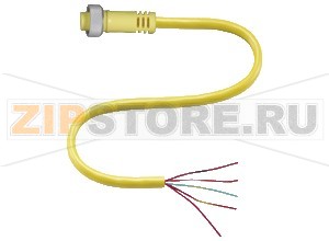 Кабель датчика-исполнительного устройства Connection cable V95-G-YE2M-PVC-22 Pepperl+Fuchs Описание оборудованияFemale cordset, 7/8" - 16 UNF, 5-pin, PVC cable