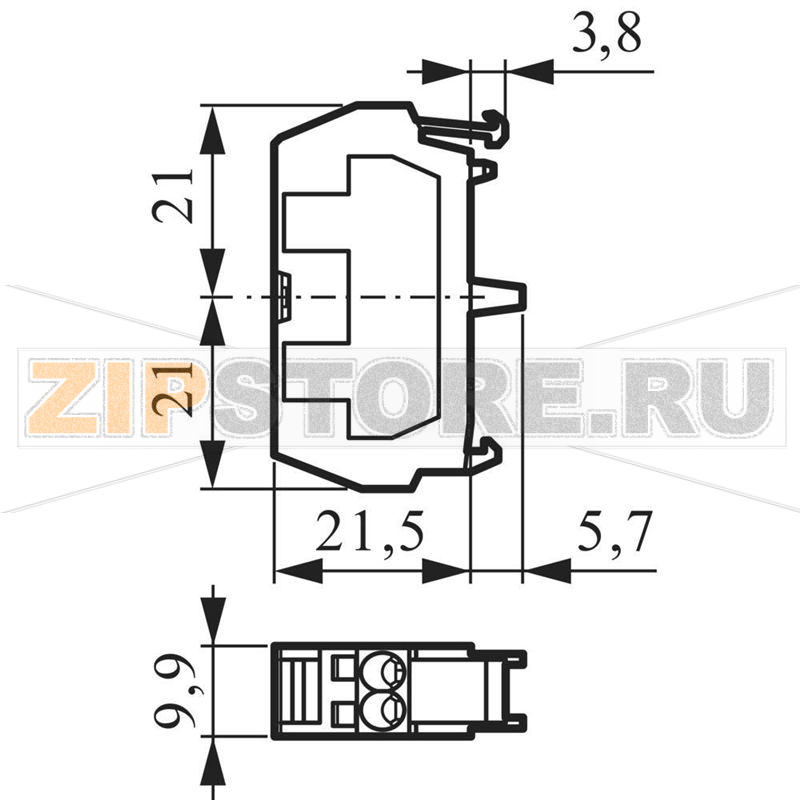 Элемент контактный 600 В, 1 шт Baco BA33R10 