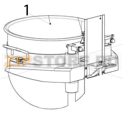 Vasca planetaria Sigma BMR 80 Vasca planetaria Sigma BMR 80Запчасть на деталировке под номером: 1