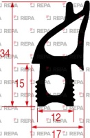 OVEN DOOR GASKET 1470x495 mm