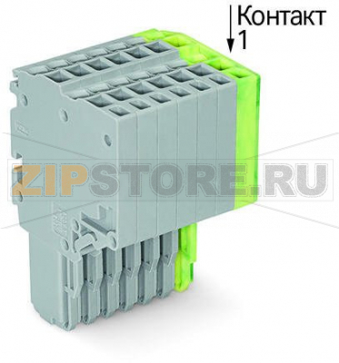 2-проводная розетка; 1,5; 8-пол.; 1,50 mm; серые, желто-зеленые Wago 2020-208/000-036 