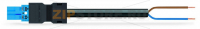 pre-assembled connecting cable; Eca; Plug/open-ended; 2-pole; Cod. I; H05VV-F 2 x 1.0 mm; 2 m; 1,00 mm; blue Wago 771-8982/205-201