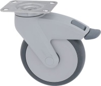 SWIVELLING CASTOR W/PLATE W/BRACKET