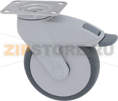 SWIVELLING CASTOR W/PLATE W/BRACKET 