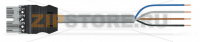 pre-assembled connecting cable; Eca; Plug/open-ended; 4-pole; Cod. B; Control cable 4 x 1.0 mm; 2 m; 1,00 mm; gray Wago 771-9994/205-203