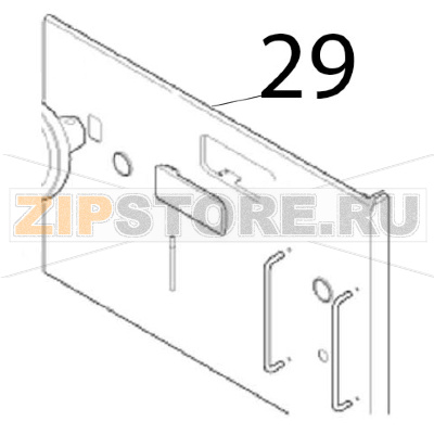 Front panel man. Angelo Po 1G1BR1G Front panel man. Angelo Po 1G1BR1GЗапчасть на деталировке под номером: 29