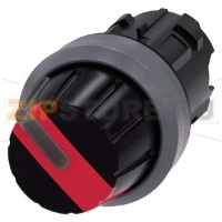 АКТУАТОР ПОВОРОТНОГО ПЕРЕКЛЮЧАТЕЛЯ С ВОЗМОЖНОСТЬЮ ПОДСВЕТКИ, 22MM, КРУГЛ., ПЛАСТИК С МЕТАЛЛИЧЕСКИМ ФРОНТАЛЬНЫМ КОЛЬЦОМ, ПОВОРОТНАЯ РУКОЯТКА ЧЁРНАЯ С КРАСНОЙ ВСТАВКОЙ, 2 КОММУТАЦИОННЫХ ПОЛОЖЕНИЯ: O-I, С ФИКСАЦИЕЙ, УГОЛ ПОВОРОТА РУКОЯТКИ 90 ГРАД.: 10:30Ч. /