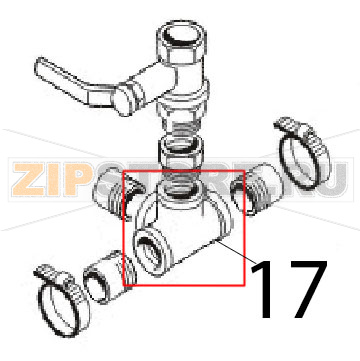 Distribuz. T 1&quot; Angelo Po 1G1CP2G Distribuz. T 1" Angelo Po 1G1CP2GЗапчасть на деталировке под номером: 17