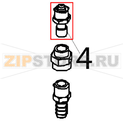 Raccordo diritto M1/8&quot; Angelo Po FX82E2T Raccordo diritto M1/8" Angelo Po FX82E2TЗапчасть на деталировке под номером: 4