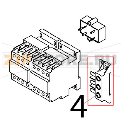 Morsettiera pr. terra Angelo Po FX101G2 Morsettiera pr. terra Angelo Po FX101G2Запчасть на деталировке под номером: 4