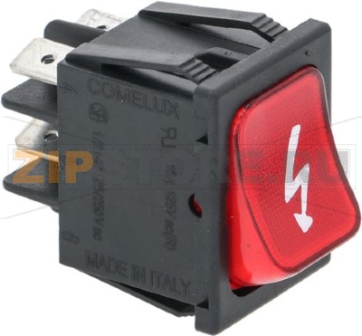 ВЫКЛЮЧАТЕЛЬ ДВУХПОЛЮСНЫЙ КРАСНЫЙ 16А 250В 