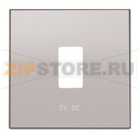 Накладка для зарядного устройства USB, серебристый алюминий ABB 2CLA858520A1301