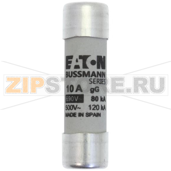 Предохранитель, 10 A, AC 690 В, 80 кА, 14x51 мм, gL/gG, IEC Eaton CYLINDRICAL FUSE 14x51 10A GG 