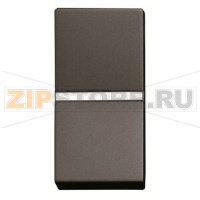 Механизм одноклавишной кнопки, одномодульный, антрацитовый ABB 2CLA210470N1801