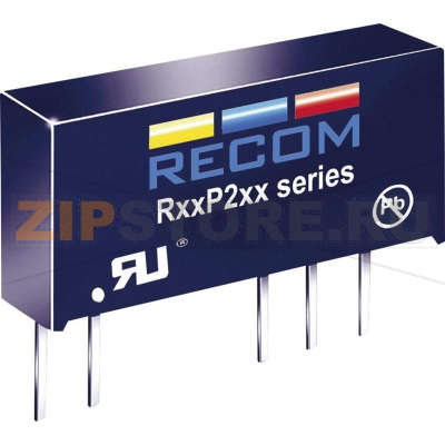 Преобразователь DC/DC, печатный монтаж, 5 В/DC, 400 mA, 2 Вт Recom R05P205S/P 
