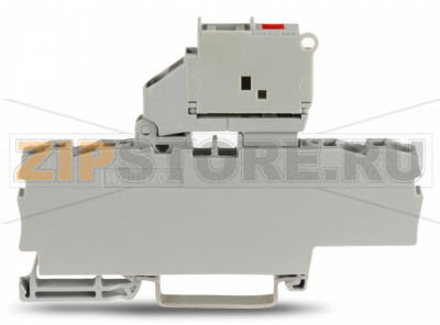 4-conductor fuse terminal block; with pivoting fuse holder; with end plate; for 5 x 20 mm miniature metric fuse; with blown fuse indication by LED; 12 - 30 V; for DIN-rail 35 x 15 and 35 x 7.5; 2.5 mm; Push-in CAGE CLAMP®; 2,50 mm; gray Wago 2002-1811/1 