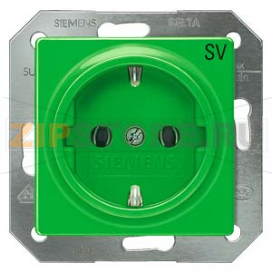 DELTA I-SYSTEM ЗЕЛЕНЫЙ РОЗЕТКА SCHUKO (SV) 10A DC/16А AC 250В C ЗАЩИТНЫМ КОНТАКТОМ C БЕЗРЕЗЬБОВЫМИ КОНТАКТНЫМИ ЗАЖИМАМИЭЛ.-МЕХ.ЧАСТЬ Siemens 5UB1910 