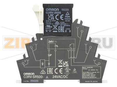 Реле ввода/вывода твердотельное тонкое Omron G3RV-SR500-A AC/DC24 