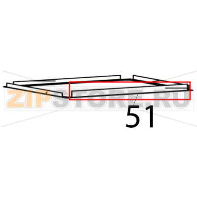 Decorative strip, front Bartscher RT-78B-8 Decorative strip, front Bartscher RT-78B-8Запчасть на деталировке под номером: 51