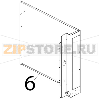 Fianco DX inox Unox XV 203G Fianco DX inox Unox XV 203GЗапчасть на деталировке под номером: 6