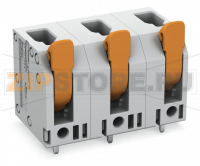 Клемма на печатную плату; рычаг; 4 mm; Шаг контактов 11,5 мм; 9-пол.; Push-in CAGE CLAMP®; 4,00 mm; серые Wago 2604-3509