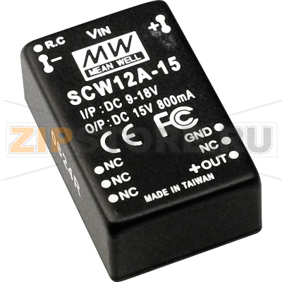 Преобразователь DC/DC, 1000 мА Mean Well SCW12B-12 