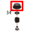 Gear 23T*M0.5*5.5t, black Godex EZ-1305