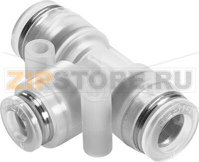 Тройник с цанговым зажимом Festo NPQP-T-Q8-Q6-FD-P10 