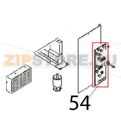 PCB Angelo Po FM1011E1 PCB Angelo Po FM1011E1Запчасть на деталировке под номером: 54