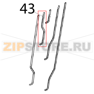 Tubo int. umidita&#039; SX, Ø: 16x1 Unox XBC 1005E Tubo int. umidita' SX, Ø: 16x1 Unox XBC 1005EЗапчасть на деталировке под номером: 43