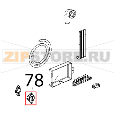 Scrocco maniglia SX Unox XVC 504 Scrocco maniglia SX Unox XVC 504Запчасть на деталировке под номером: 78