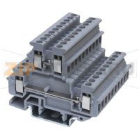 Клемма проходная, универсальная, 2 уровня, серая CHIKU RMBKKB 2,5-LA