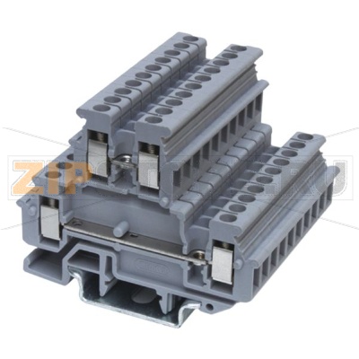 Клемма проходная, универсальная, 2 уровня, серая CHIKU RMBKKB 2,5-LA 