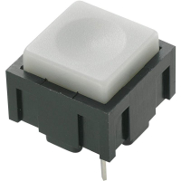 Кнопка 50 В/DC/AC, 0.025 A, 1 x выкл/вкл, без фиксации, серая, 1 шт TRU Components PBS-18B