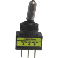 Тумблер автомобильный 12 В/DC, 20 А, 1 x выкл/вкл, красный TRU Components TC-R13-61L2