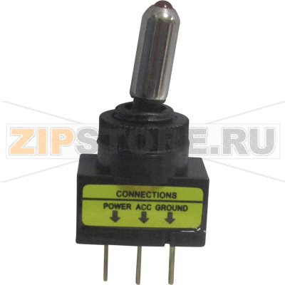 Тумблер автомобильный 12 В/DC, 20 А, 1 x выкл/вкл, красный TRU Components TC-R13-61L2 