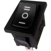 Переключатель клавишный 250 В/AC, 6 А, 1 x вкл/выкл/вкл TRU Components TC-R13-66D-02