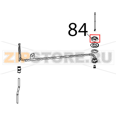 Dado 3/4&quot;, H=10, inox fissaggio porta girante Unox XB 403G Dado 3/4", H=10, inox fissaggio porta girante Unox XB 403GЗапчасть на деталировке под номером: 84