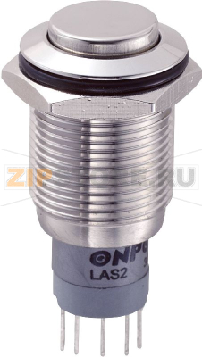 Кнопка антивандальная 250 В/AC, 3 А, 1 x вкл/вкл, с фиксацией, IP67, 1 шт TRU Components LAS2GQH-11Z/S/P 