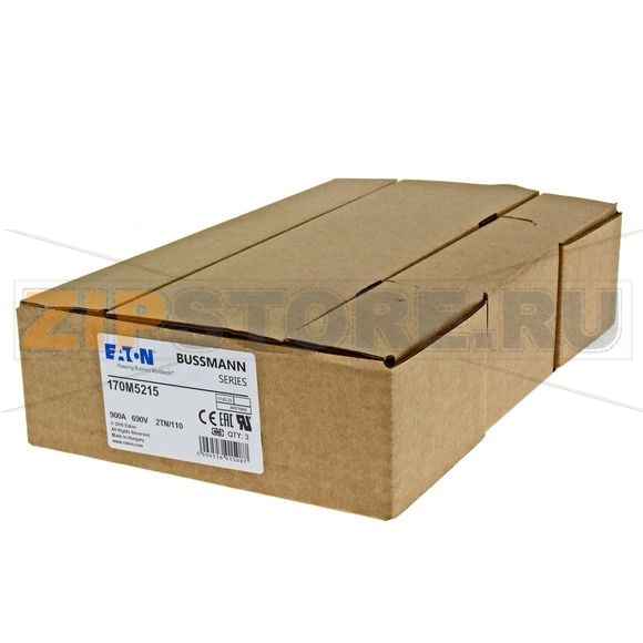 Предохранитель, 900 A, AC 690 В, 200 кА, DIN, 2, 61x75x138 мм, aR, DIN, IEC Eaton FUSE 900A 690 
