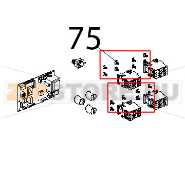 Clip di fissaggio per teleruttori Unox XBC 804 Clip di fissaggio per teleruttori Unox XBC 804Запчасть на деталировке под номером: 75