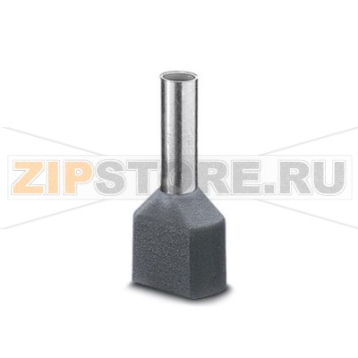 Кабельный наконечник Phoenix Contact AI-TWIN 2X 4  -12 GY Длина: 23 мм, Цвет: cерый.Минимальный заказ: 100 шт.Упаковка: 100 шт.