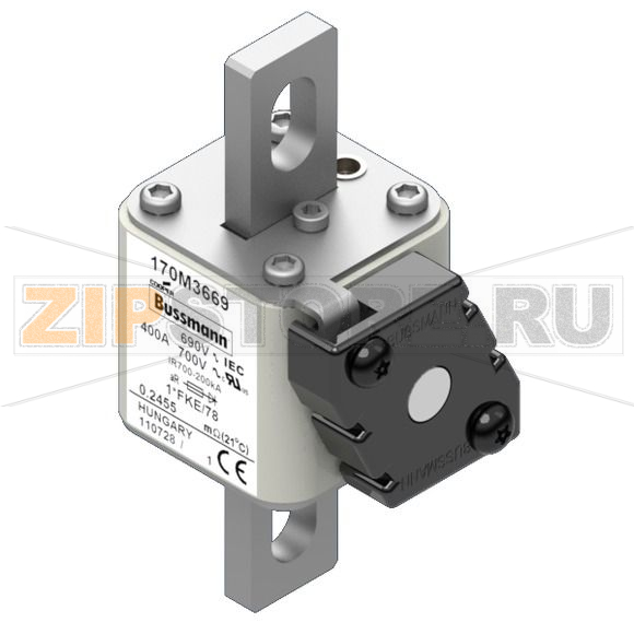 Предохранитель, 400 A, AC 690 В, 200 кА, size 1, 45x59x110 мм, aR, IEC UL Eaton FUSE 400A 690V 